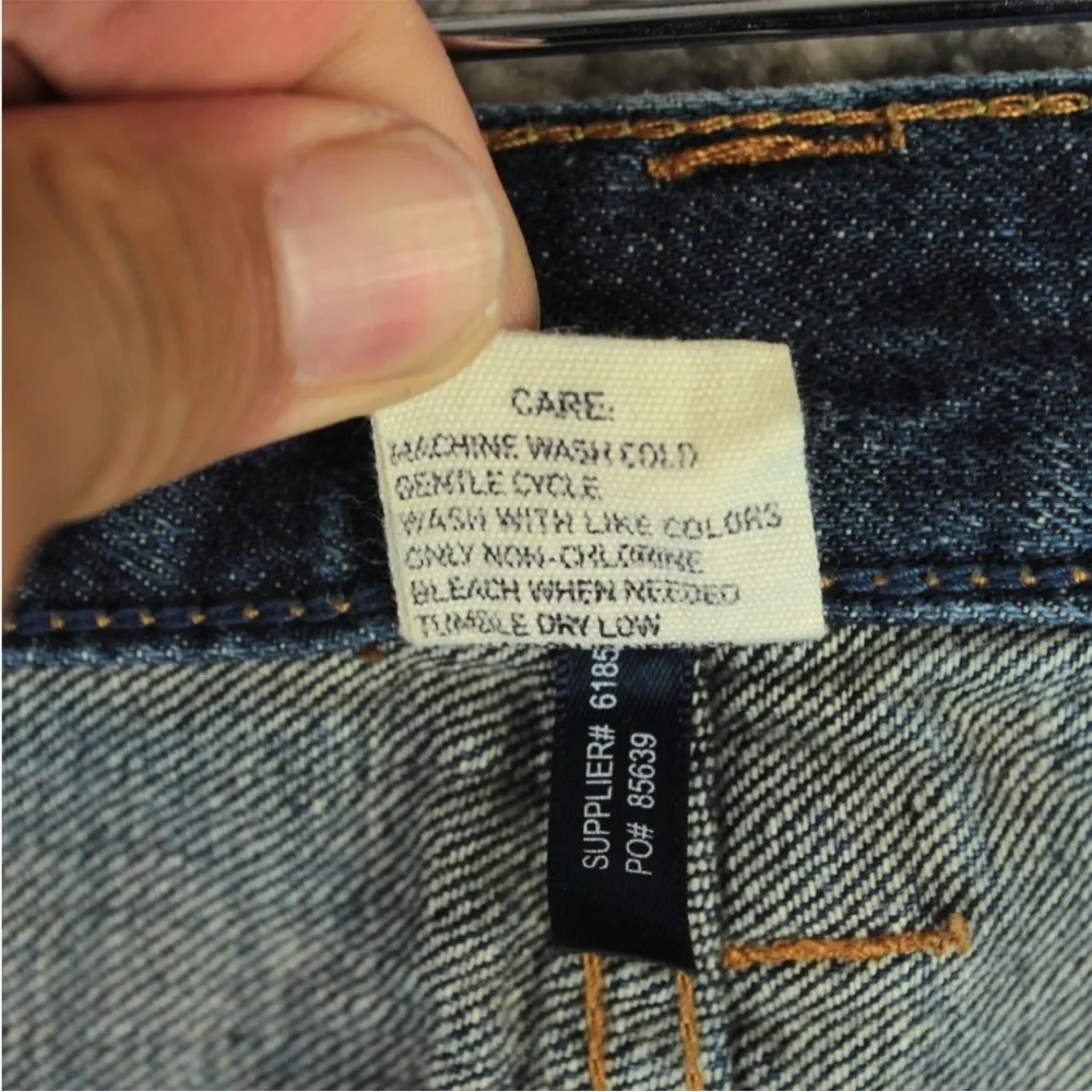 POLO Ralph Lauren Rockland 320 Button Fly Jeans Mens Fit 38x31 Blue Flap Pocket